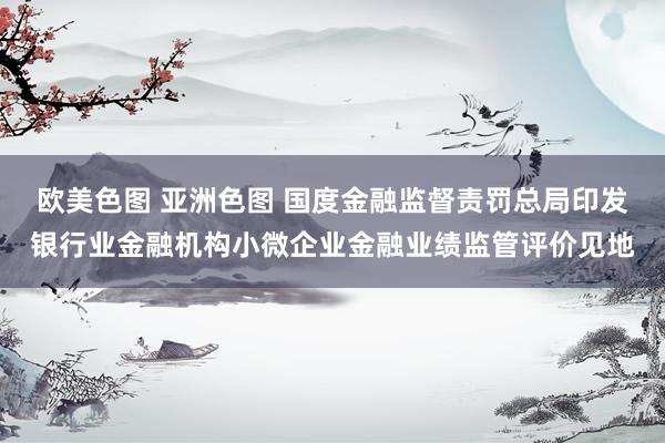 欧美色图 亚洲色图 国度金融监督责罚总局印发银行业金融机构小微企业金融业绩监管评价见地