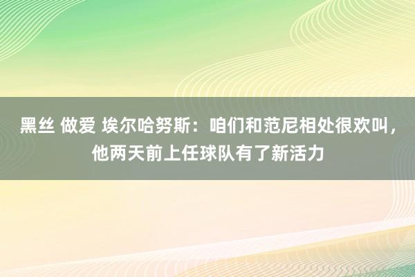 黑丝 做爱 埃尔哈努斯：咱们和范尼相处很欢叫，他两天前上任球队有了新活力